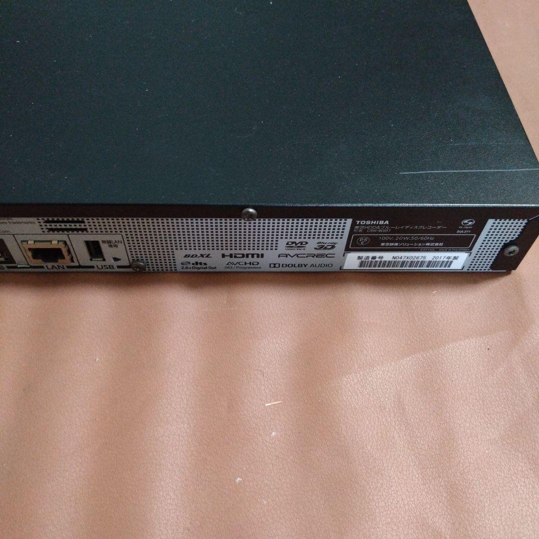 東芝　ブルーレイディスクレコーダー　DBR-W507
