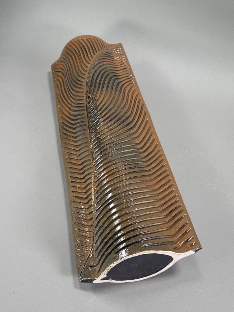 池坊　いけばな　古流　龍生派　小林正明　陶花器　華道具　花瓶　高さ55.5cm