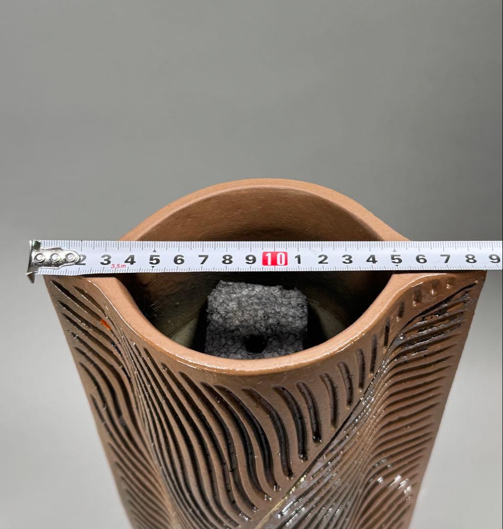 池坊　いけばな　古流　龍生派　小林正明　陶花器　華道具　花瓶　高さ55.5cm