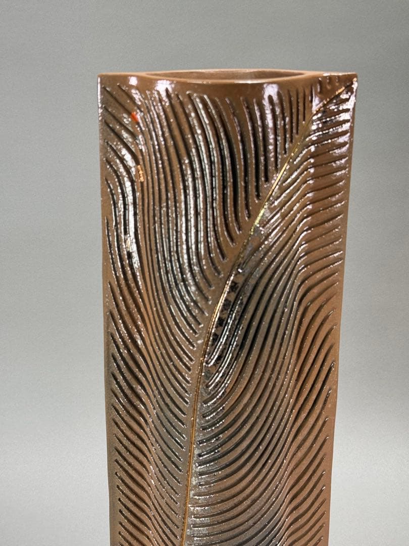 池坊　いけばな　古流　龍生派　小林正明　陶花器　華道具　花瓶　高さ55.5cm