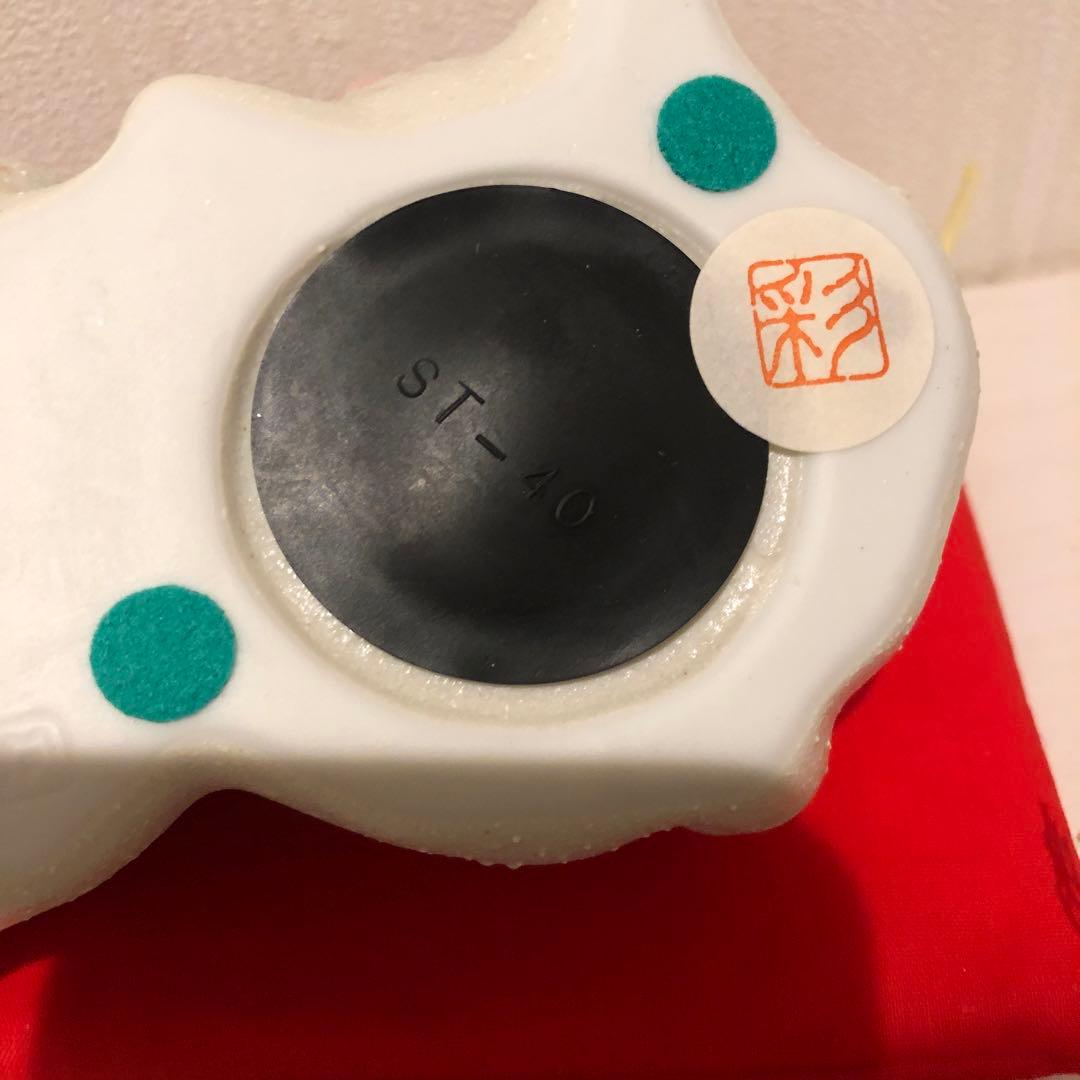 超レア‼️縁起物‼️彩遊企‼️まるり‼️おか犬　貯金箱‼️双子の犬の陶器製置物 ST-40