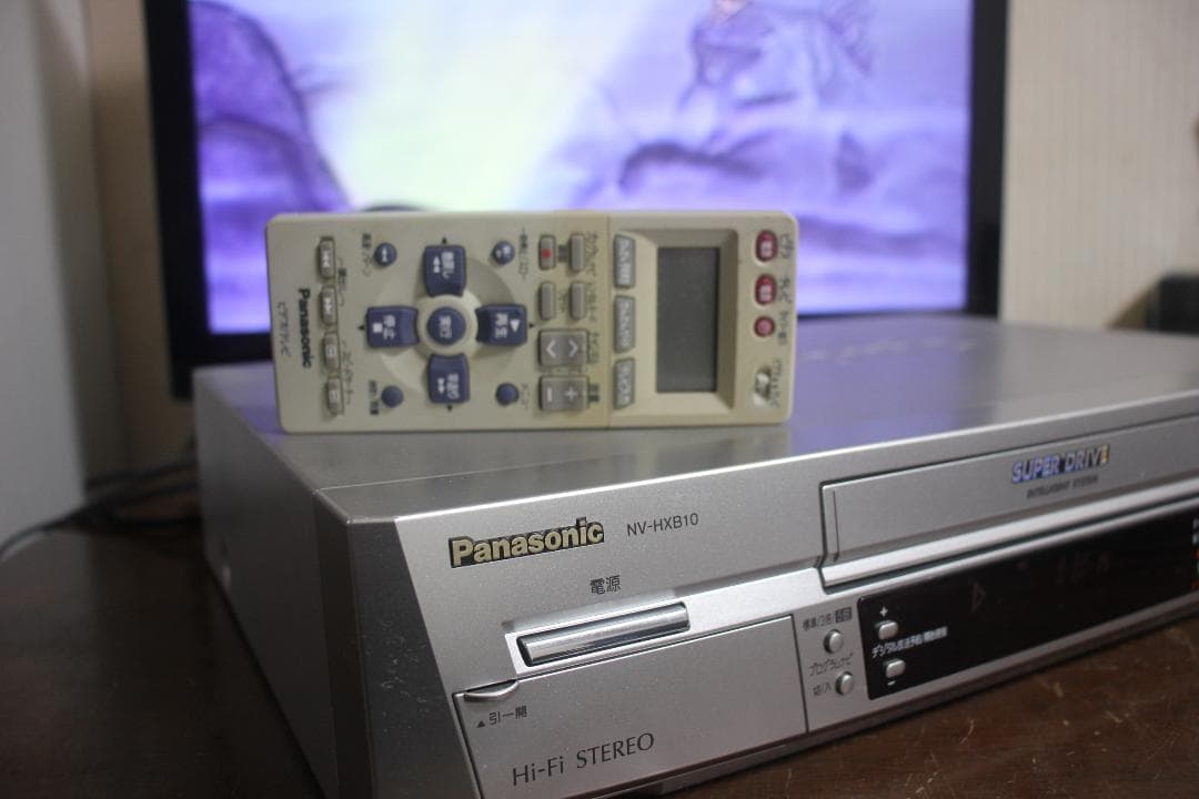 パナソニック VHSビデオデッキ NV-HXB10 リモコン AVケーブル