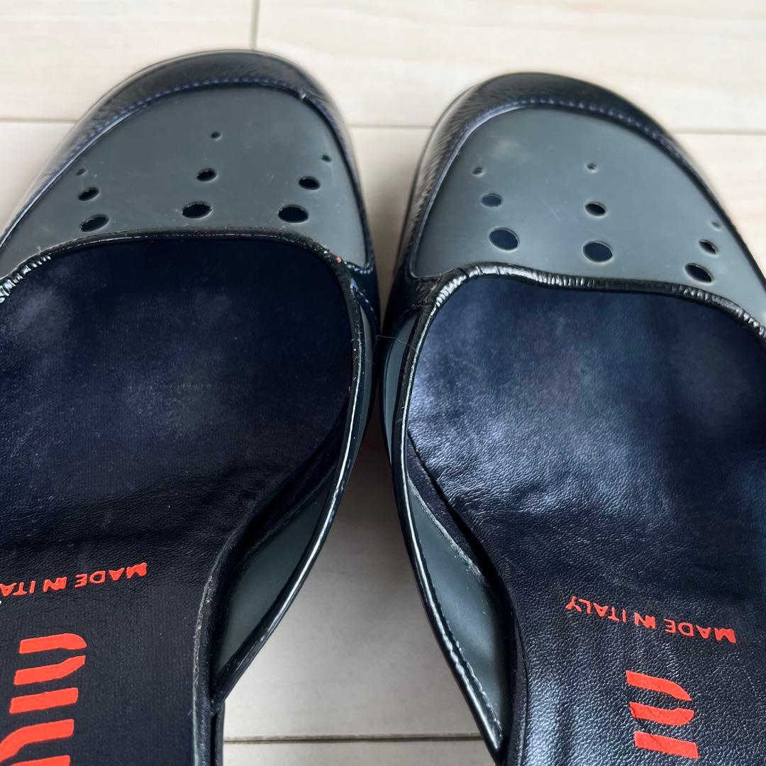 90s-00s miu miu ミュウミュウ ミュール サンダル エナメル