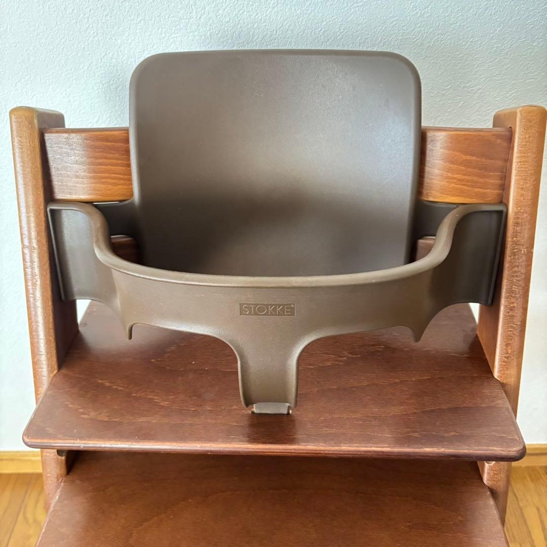 ストッケ　トリップ トラップ　ベビーチェア+ベビーセット　ウォールナットブラウン