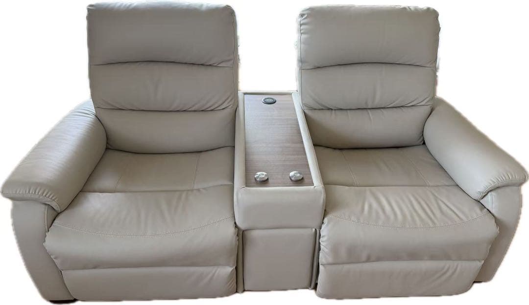 NITORI 電動ソファ（2人掛け／収納テーブル付き）