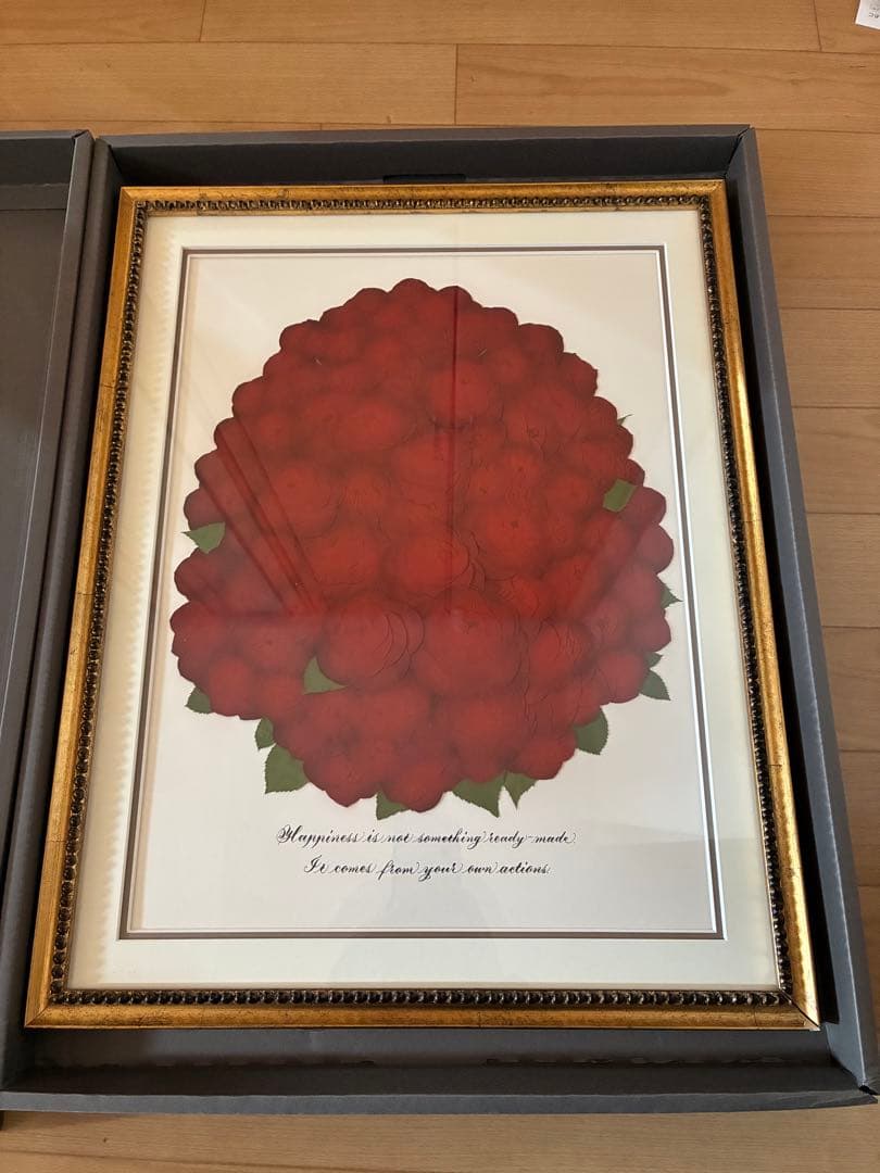 赤い花束 フレーム付き　バラ108本　薔薇　押し花