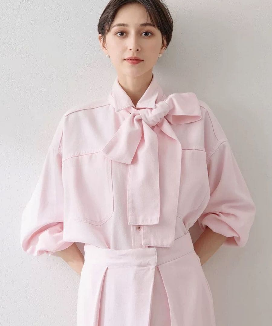 Whim Gazette デニムボウタイシャツ