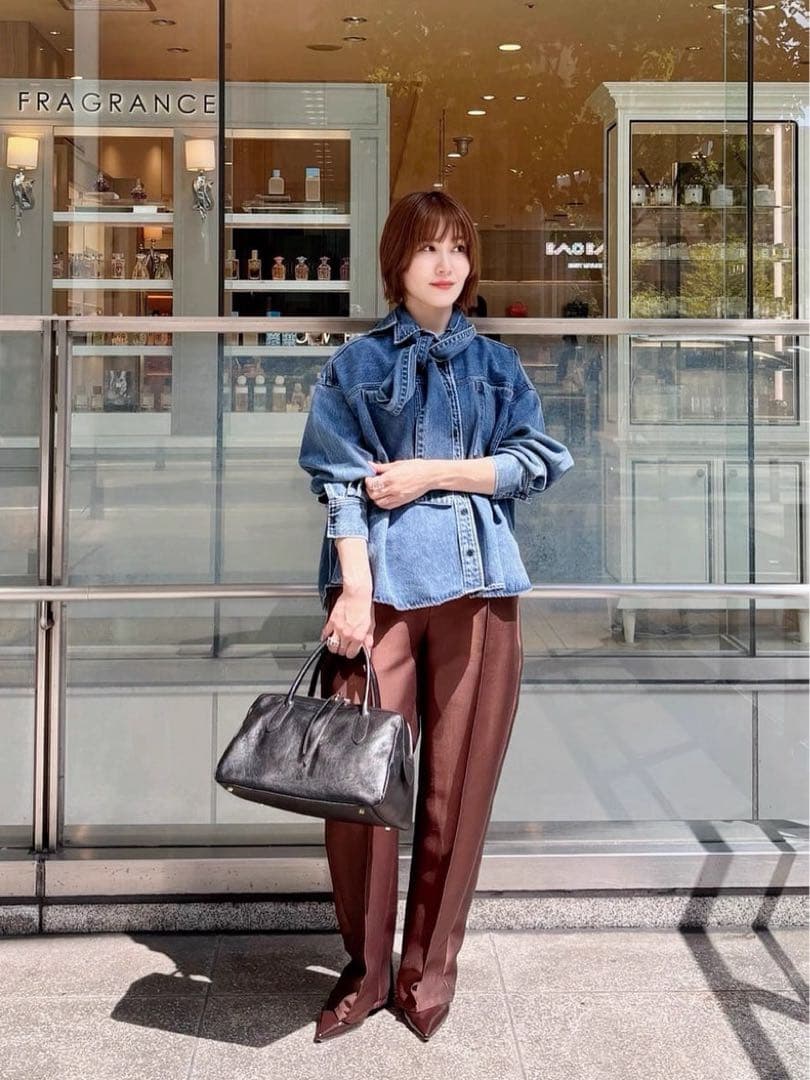 Whim Gazette デニムボウタイシャツ