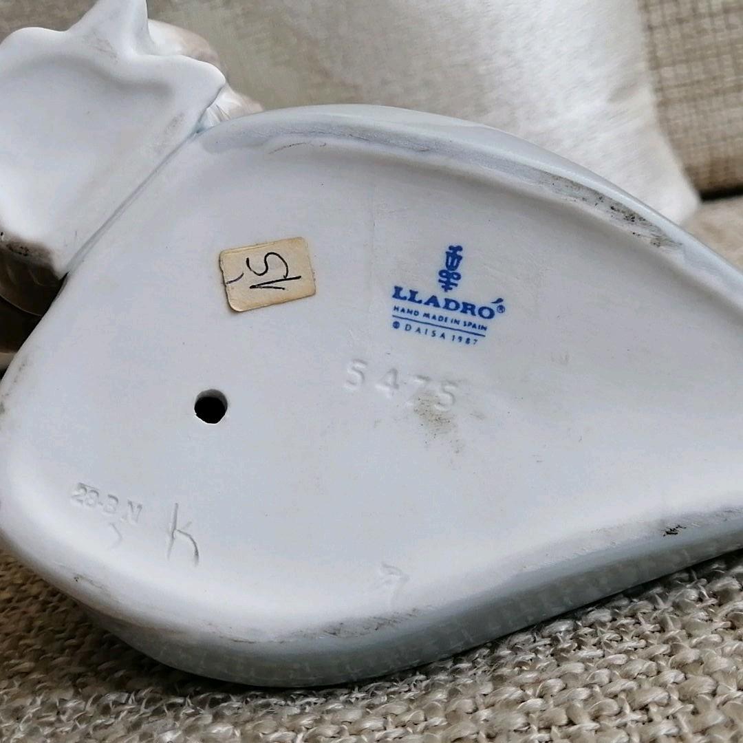 【美品】リヤドロ「読書をする女の子と犬」