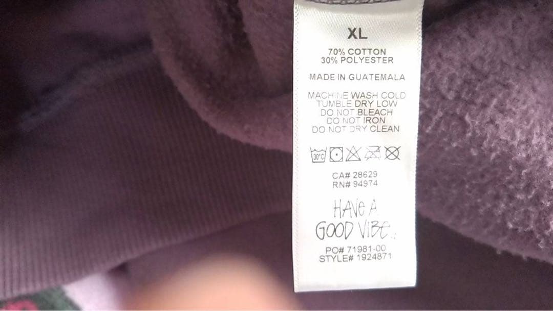 stussy フーディーパーカー