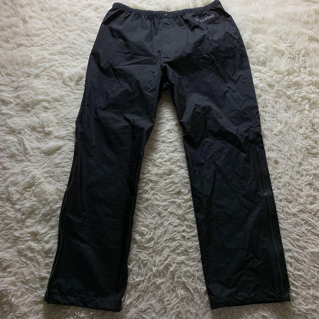極美品■モンベル セットアップ 上下　ゴアテックス ブラック XL