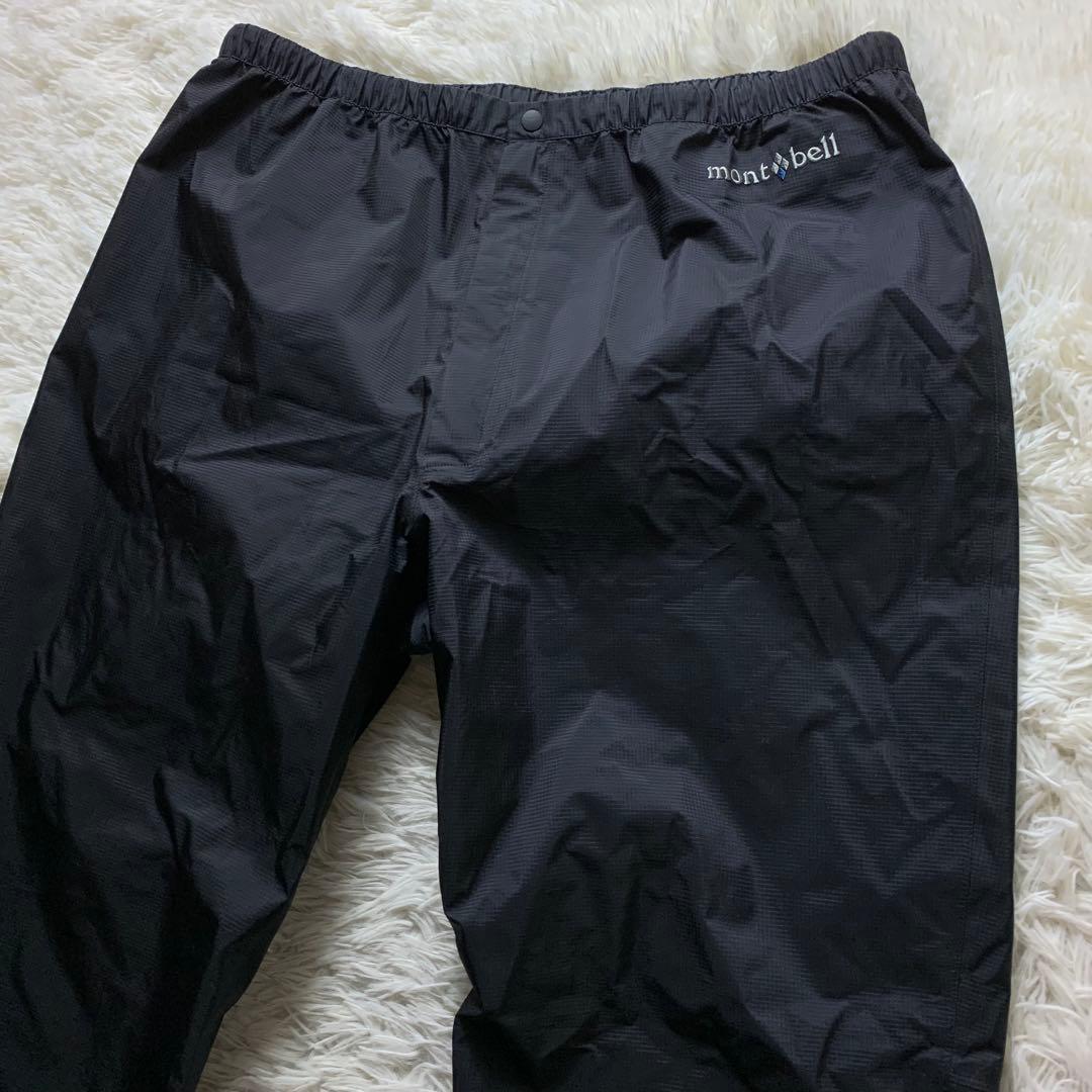 極美品■モンベル セットアップ 上下　ゴアテックス ブラック XL