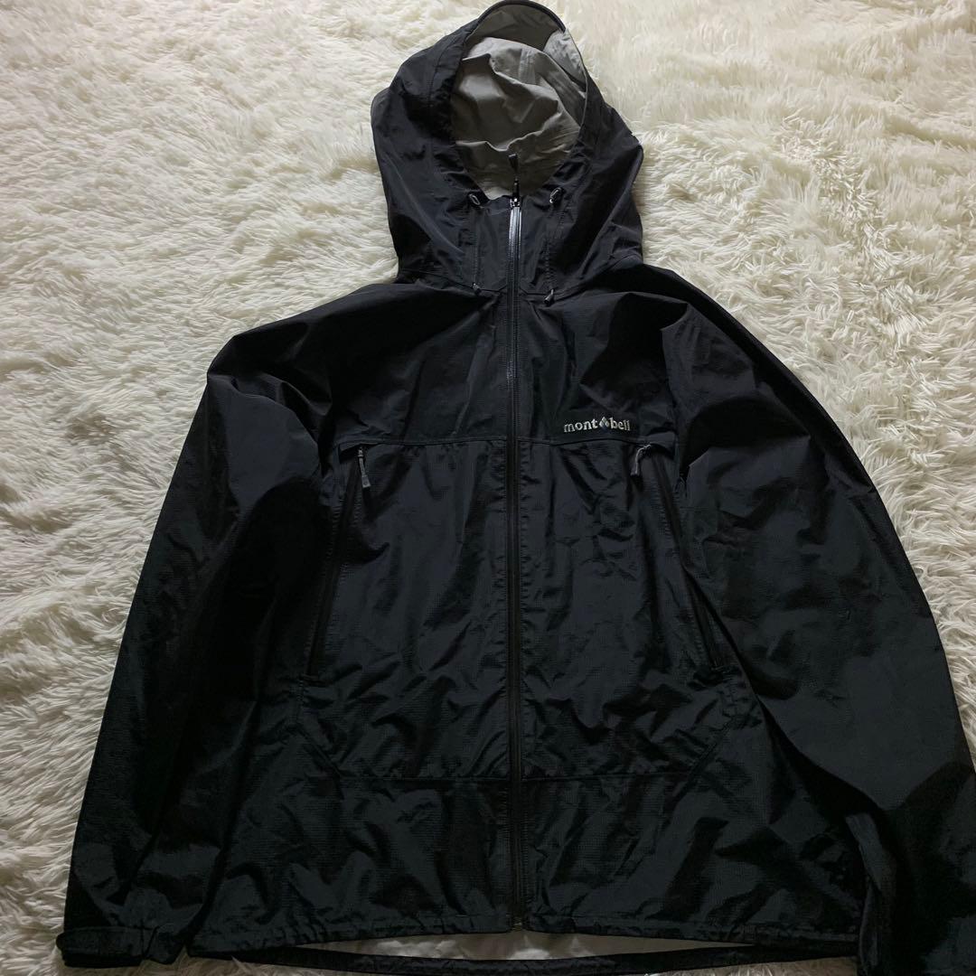 極美品■モンベル セットアップ 上下　ゴアテックス ブラック XL