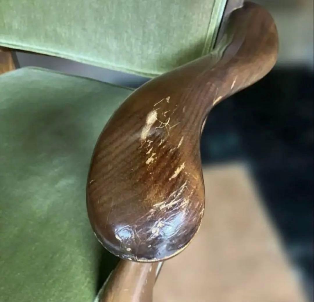 カリモク　コロニアル　デスクチェア　アームチェア 回転椅子