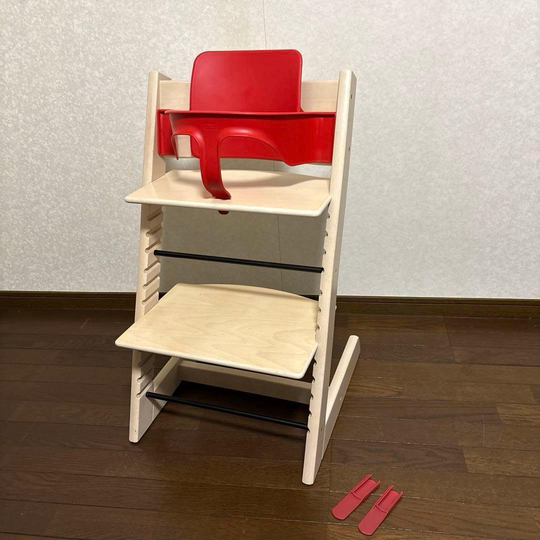 【良品】ストッケ トリップトラップ ホワイト ベビーセット付き