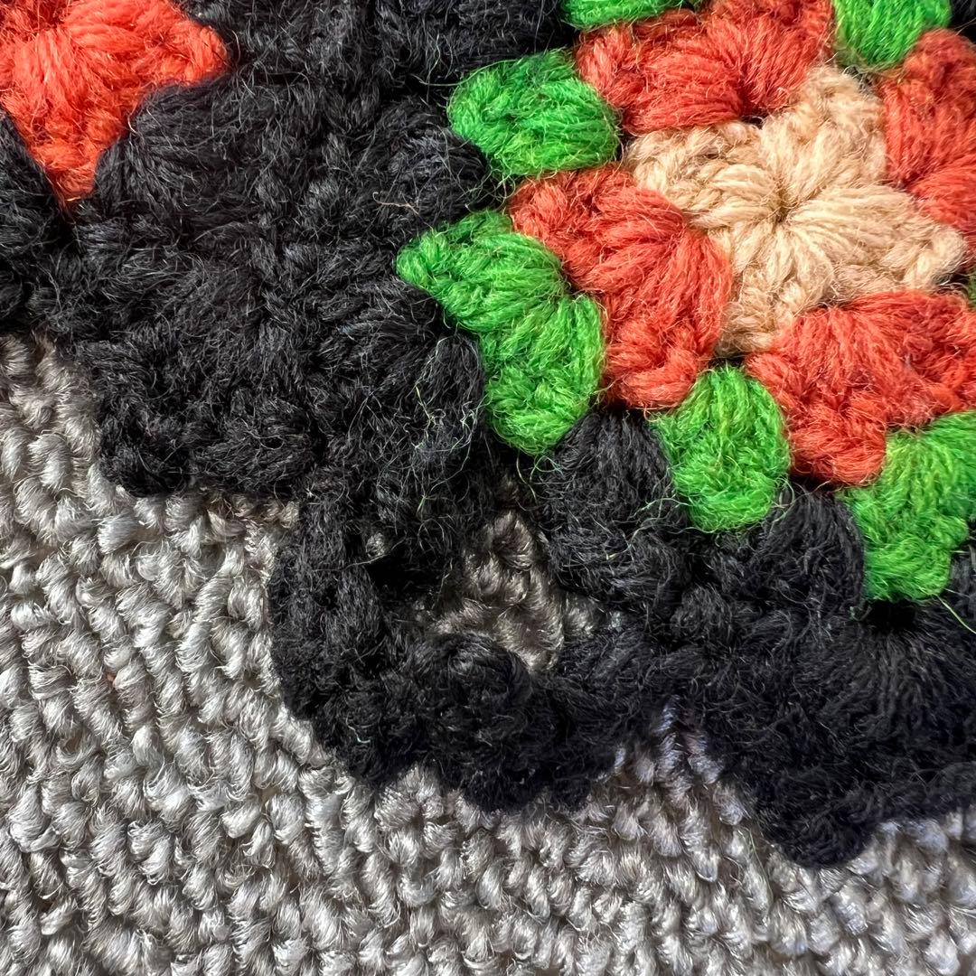 アメリカで購入　ヴィンテージ　手編み多様布