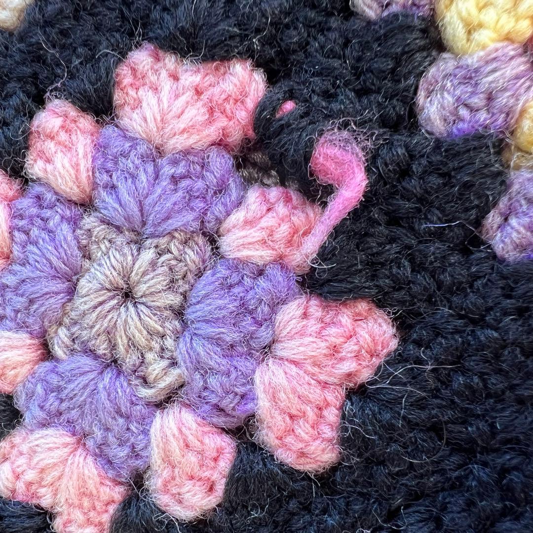 アメリカで購入　ヴィンテージ　手編み多様布