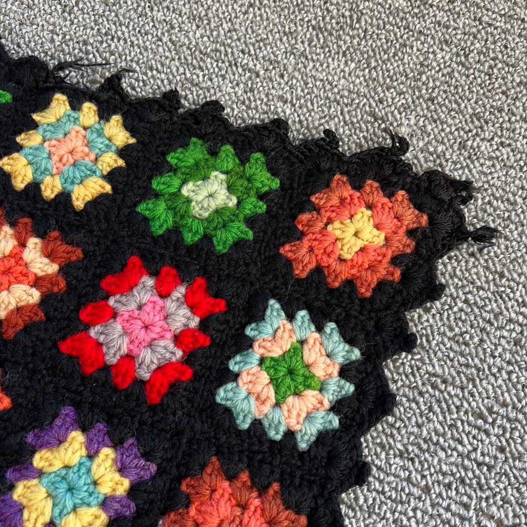 アメリカで購入　ヴィンテージ　手編み多様布