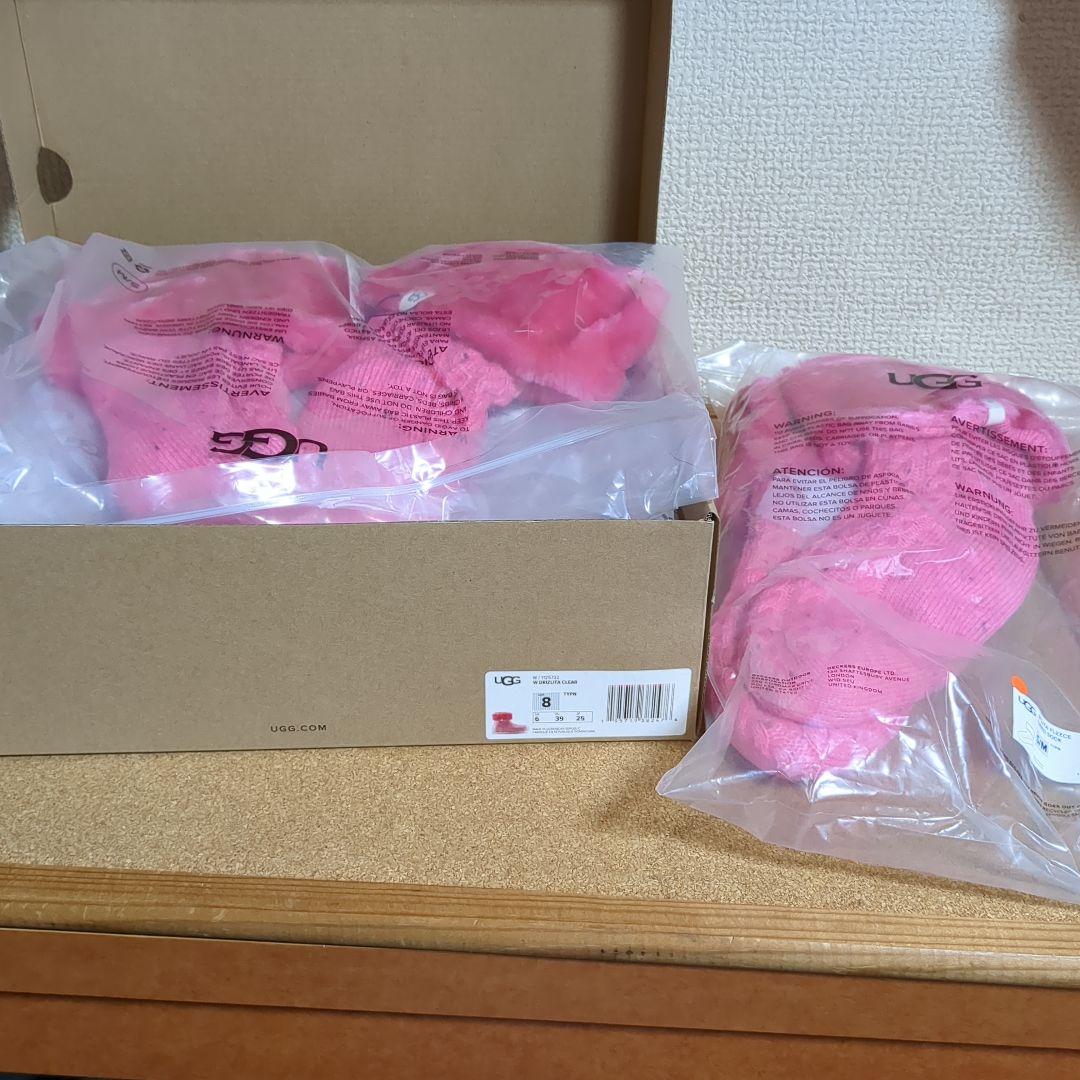 UGG 予備用ソックスとW DRIZLITA CLEAR レインブーツのセット