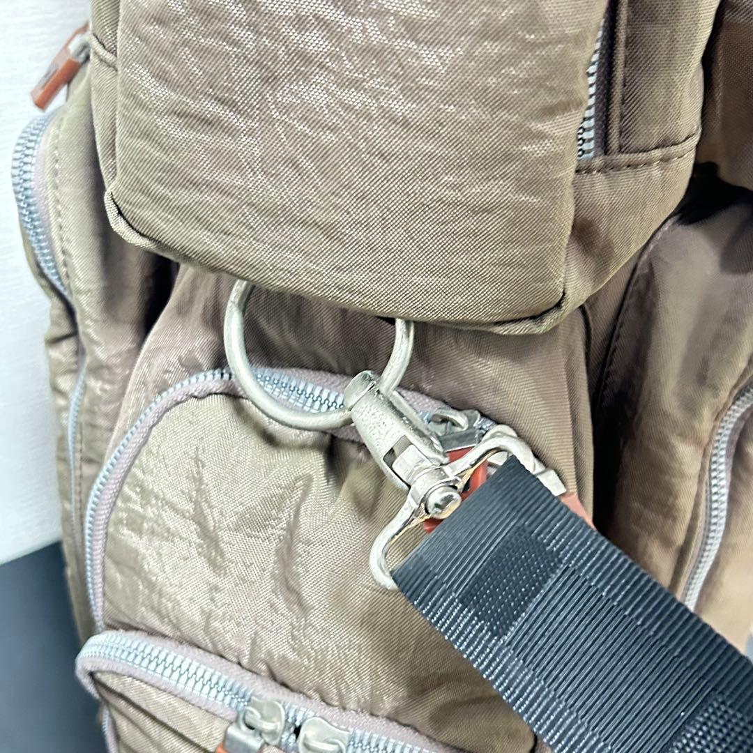 ONOFF オノフ キャディバッグ ゴルフバッグ ベージュ系 フード付き