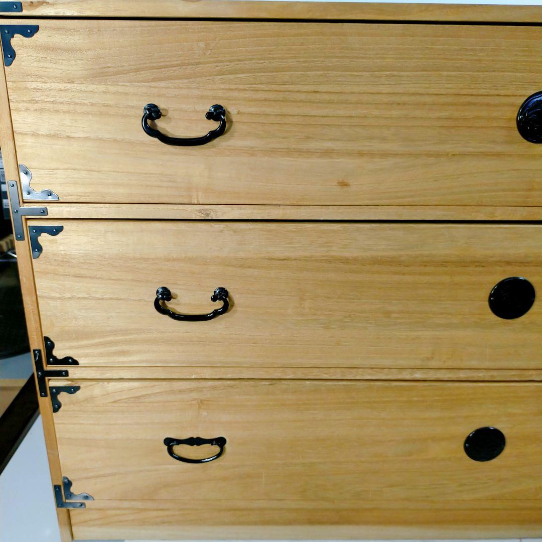 ヴィンテージ 桐箪笥 天然木 整理箪笥 引出収納 木製 和タンス チェスト②