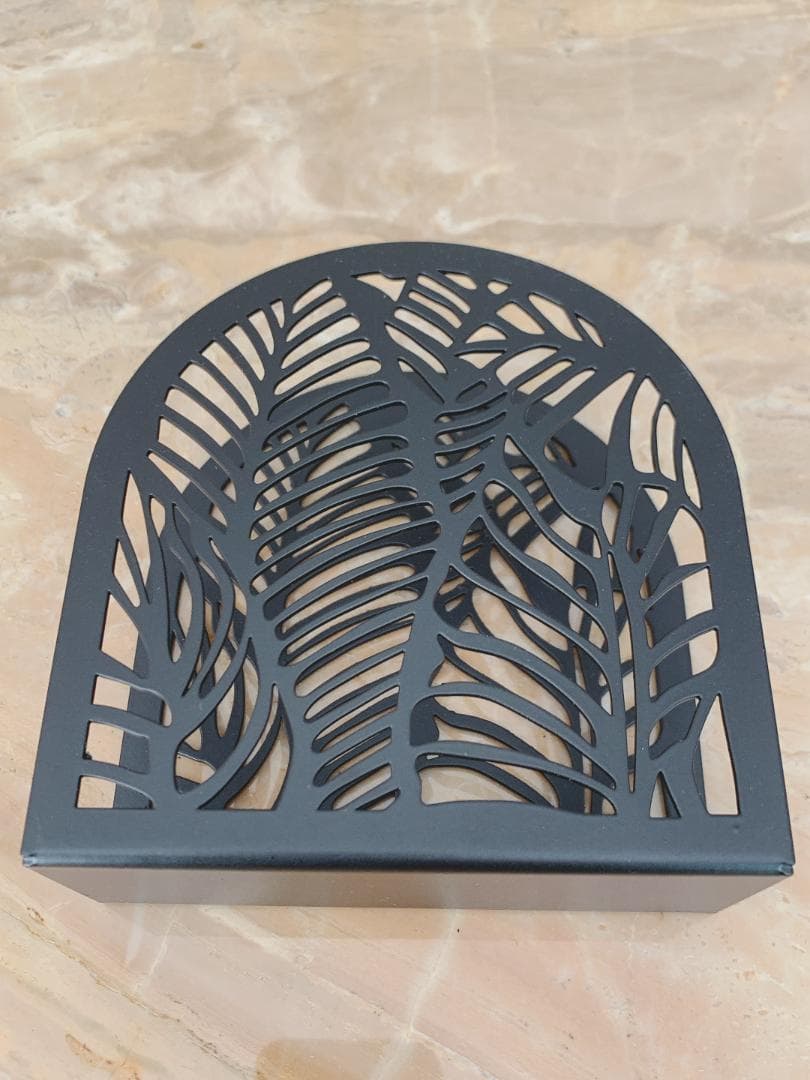 【hitparade】ナプキンスタンド2点:ボタニカル＆ブロンズ製リーフ型