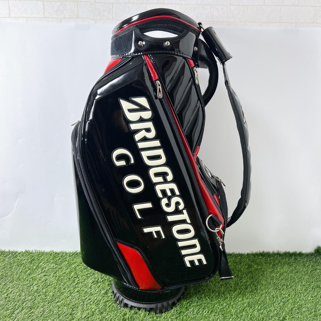 BRIDGESTONE ブリヂストン エナメル 3点式 黒 キャディバッグ