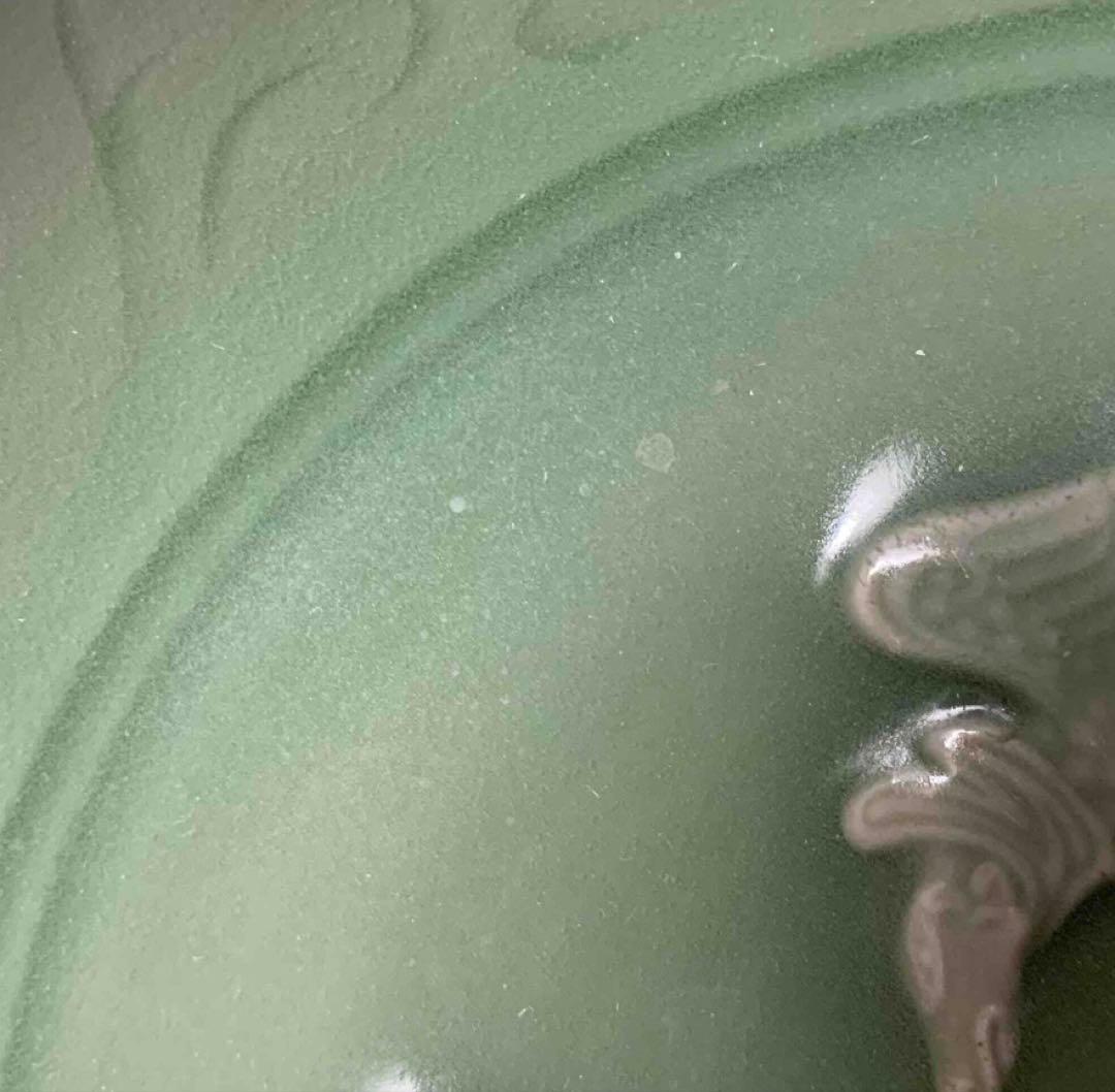 中国 青磁鳳凰平鉢　f2250915