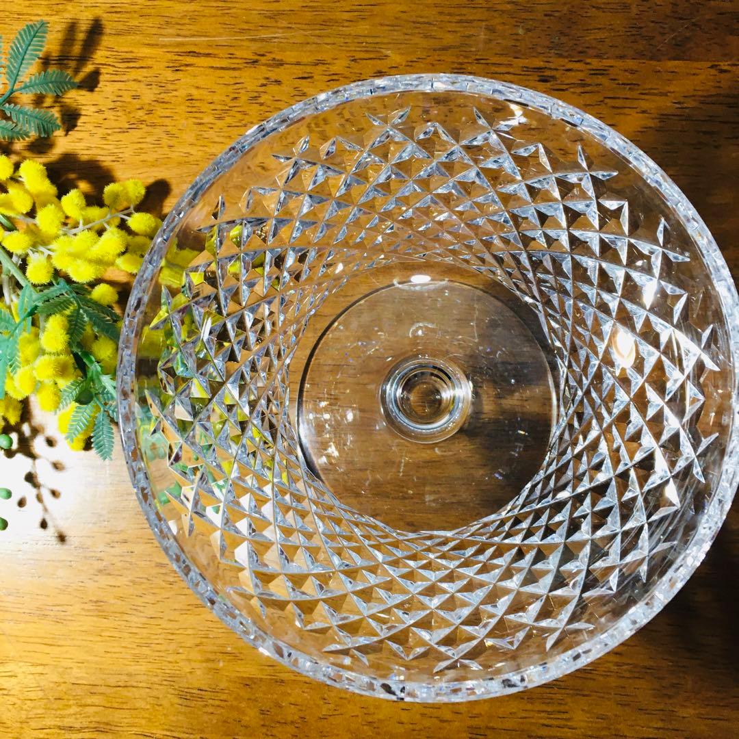 【廃盤】ウォーターフォードクリスタル　アラナ　ラウンドコンポート　プレーンステム