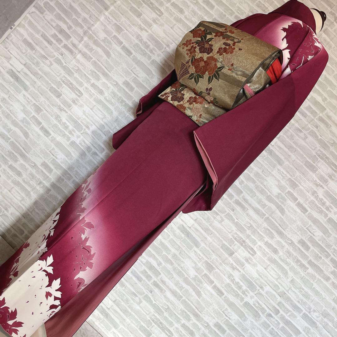 訪問着　フルセット　影　草陰　着物　L2