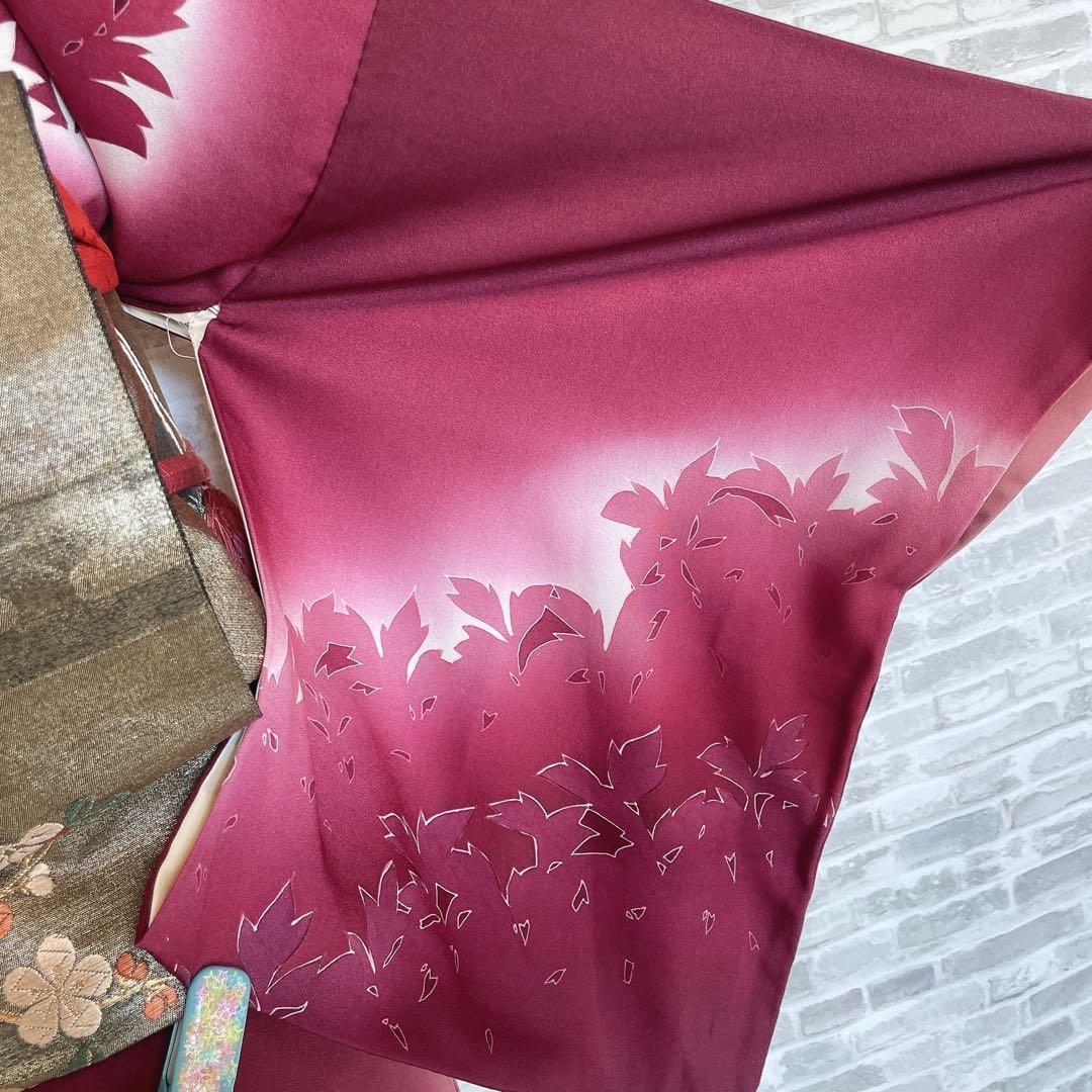 訪問着　フルセット　影　草陰　着物　L2