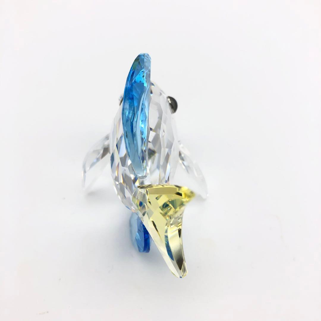 【クリスタル置物BlueTangfishナンヨウハギ】魚フィッシュかわいい青黄