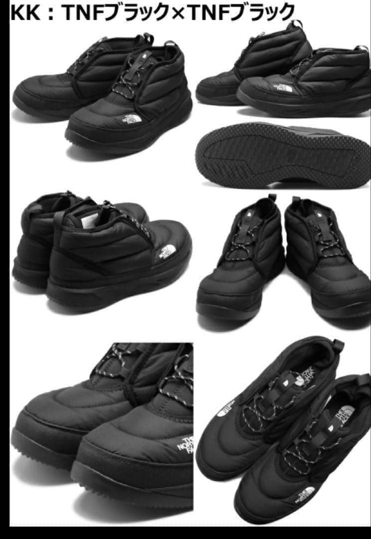 新品 24cm ノース・フェイス ヌプシ チャッカ NF02273 BR 黒