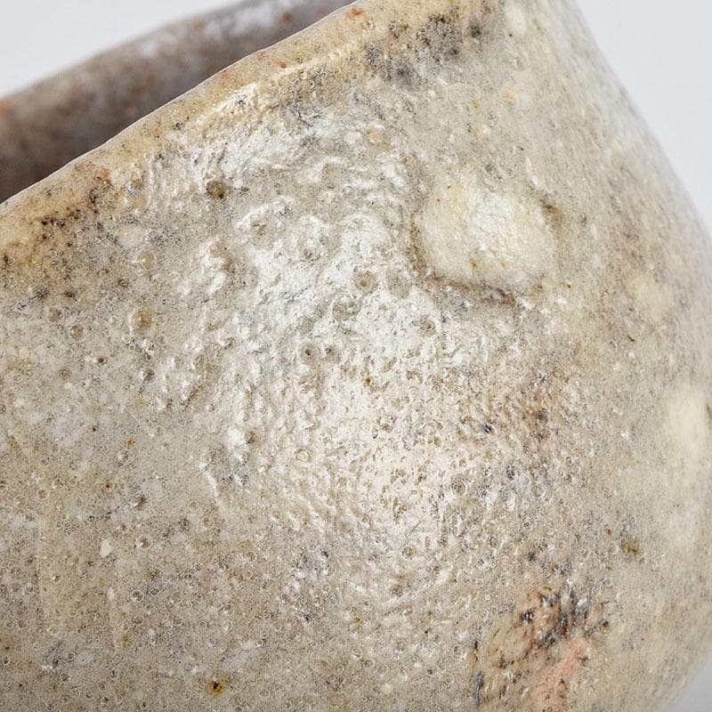 茶道具　鼠志野　茶碗　仕覆付　人間国宝　加藤卓男識箱　M　R9400