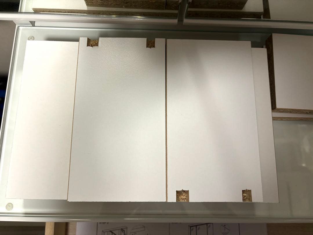 ニトリ　3面鏡ドレッサー　ホワイト　椅子（スツール）付き　※少し訳あり