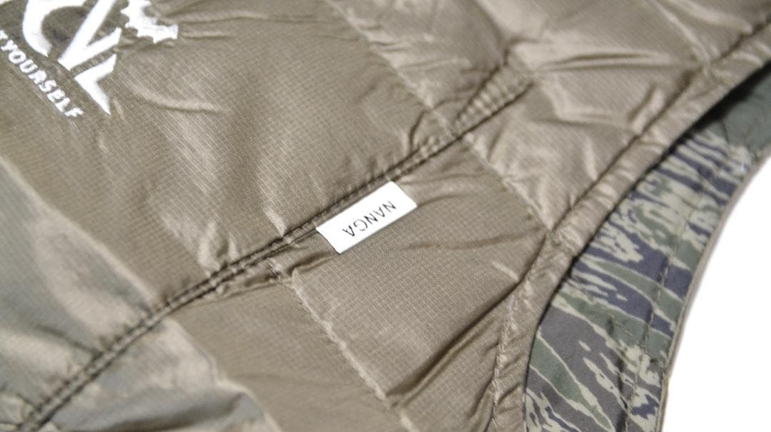 BACK CHANNEL x NANGA リバーシブル ダウン ベスト