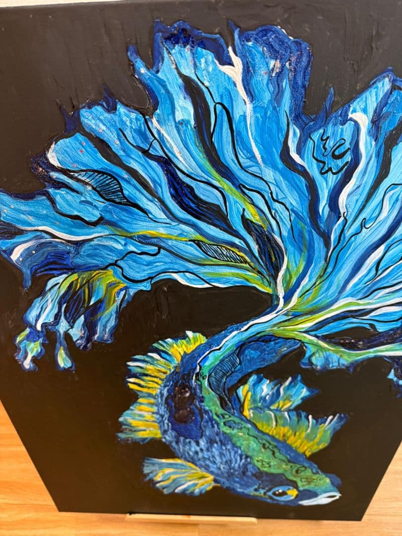 金魚のアクリルアート 大きめ