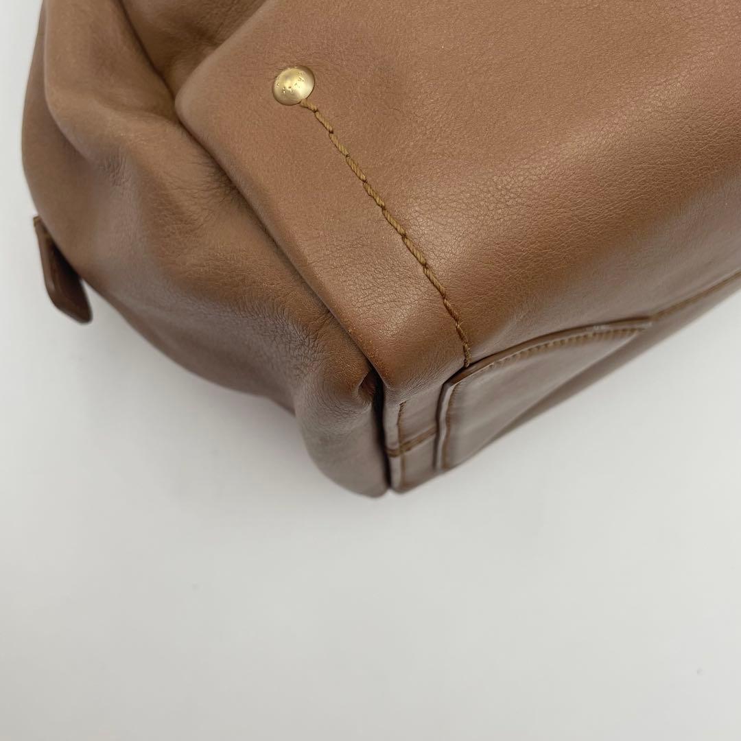 良品✨バリー ハンドバッグ オールレザー 本革 ロゴ金具 キャメル