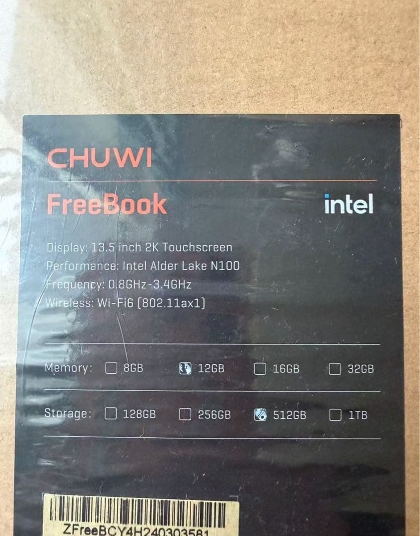 CHUWI FreeBook N100 12GB+512GB レビュー