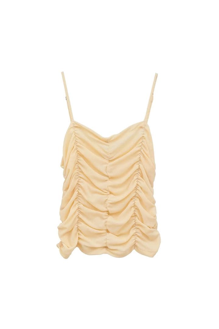 【新品未使用】CLANE SHIRRING CAMI TOPS