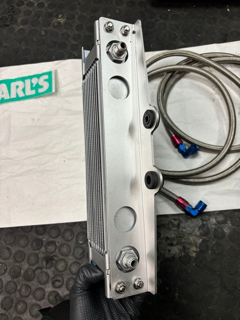 Active オイルクーラー9段 メッシュホース フィッティング XJR400