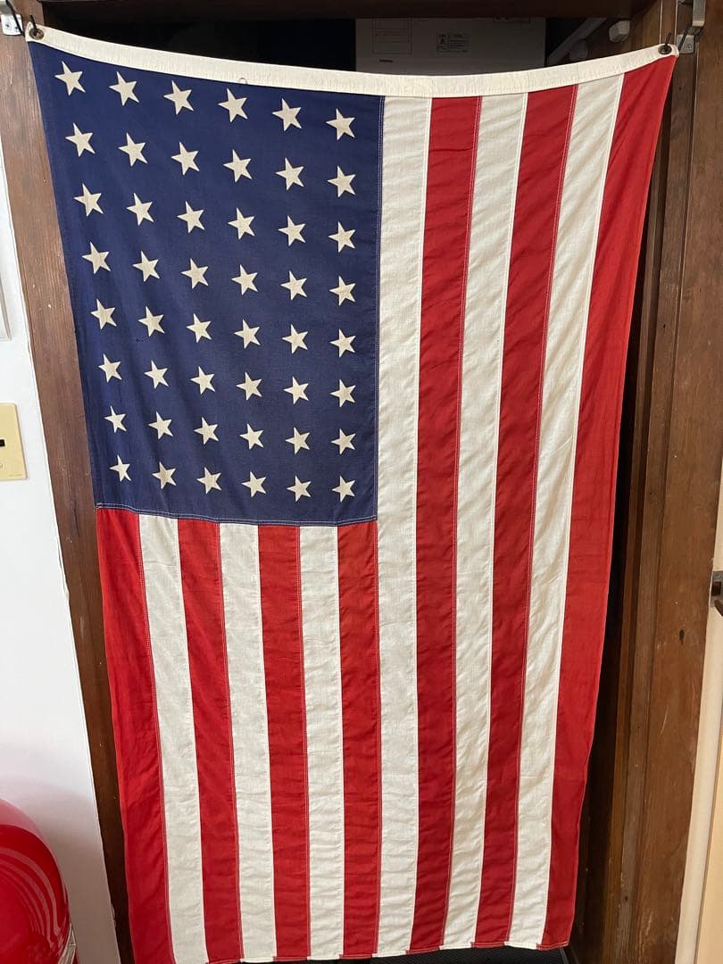 ヴィンテージ 星条旗 48星 アメリカ 国旗 旗アメカジ　ハーレーダビッドソン