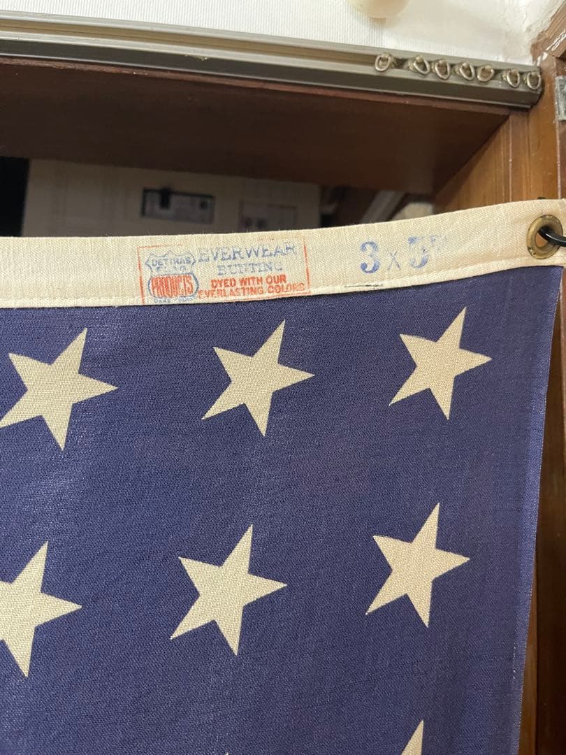 ヴィンテージ 星条旗 48星 アメリカ 国旗 旗アメカジ　ハーレーダビッドソン