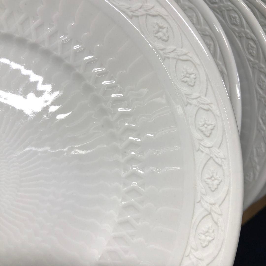 ロイヤルコペンハーゲン ファン ホワイト プレート 6客 廃盤 レア レリーフ