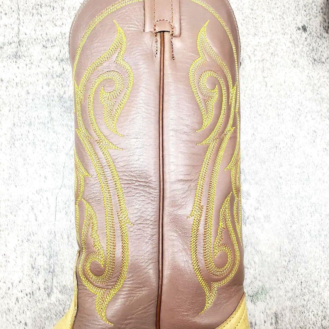 美品✨トニーラマ✨USA製 ウエスタンブーツ 23.5cm相当 レザー 刺繍