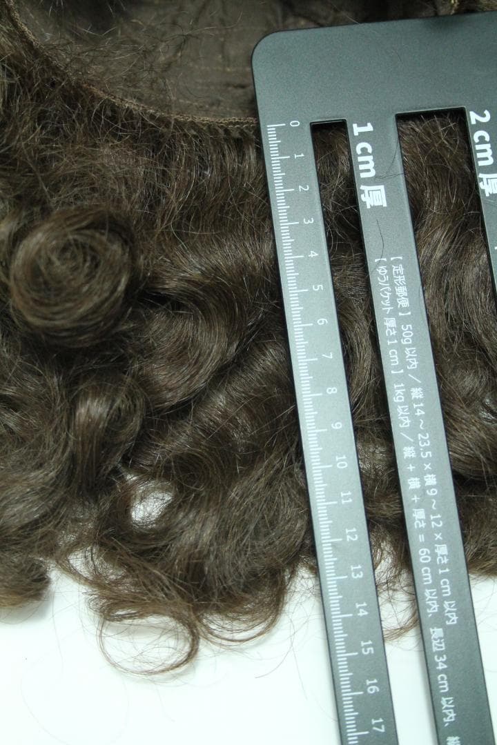 ◎大きな子に 内径 約38.5cm　人毛　ビンテージ ウィッグ　ビスクドールに