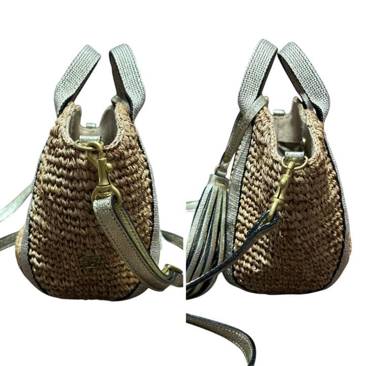 【美品】violadoro ヴィオラドーロ カゴバック トートバック ラフィア