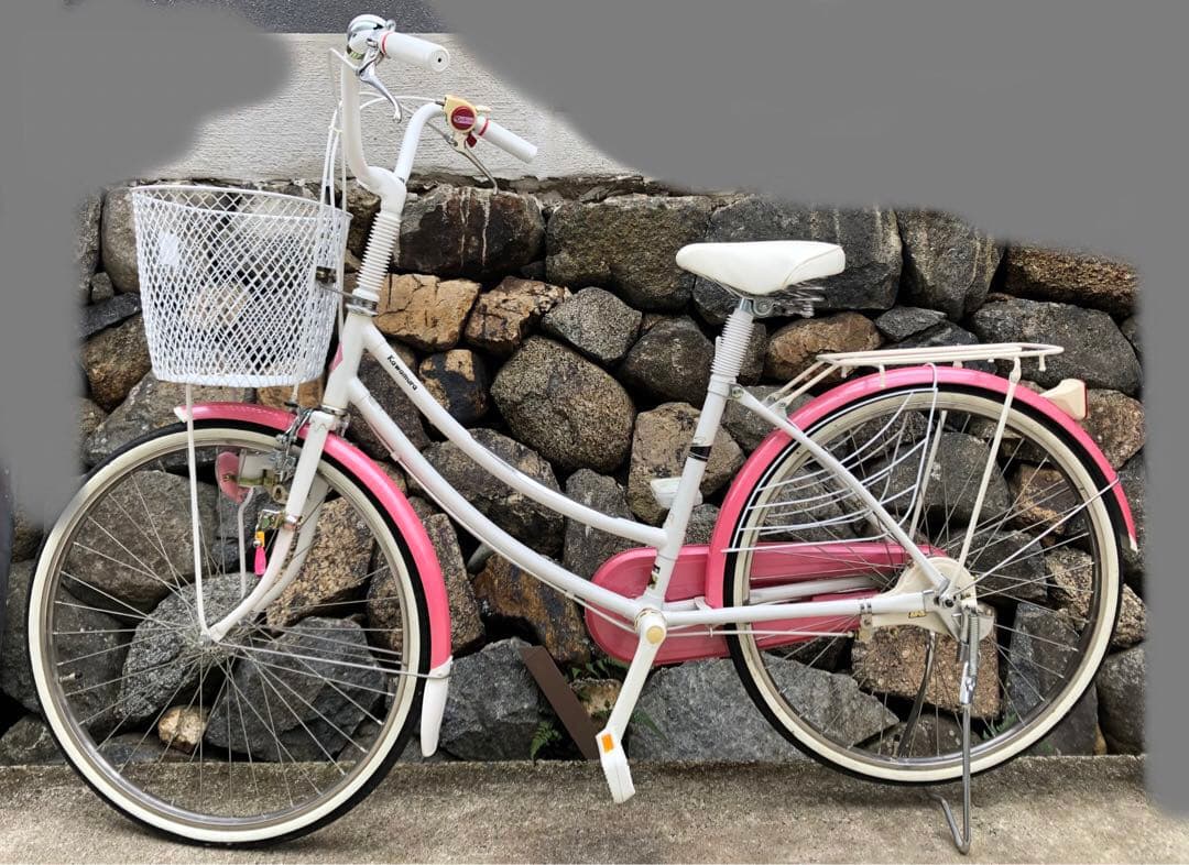 Kawamura シティサイクルホワイトピンク　24㌅内装3段　ママチャリ