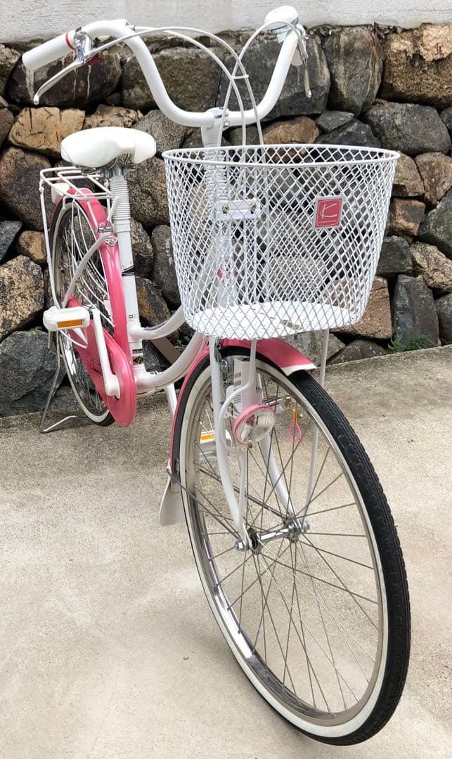 Kawamura シティサイクルホワイトピンク　24㌅内装3段　ママチャリ
