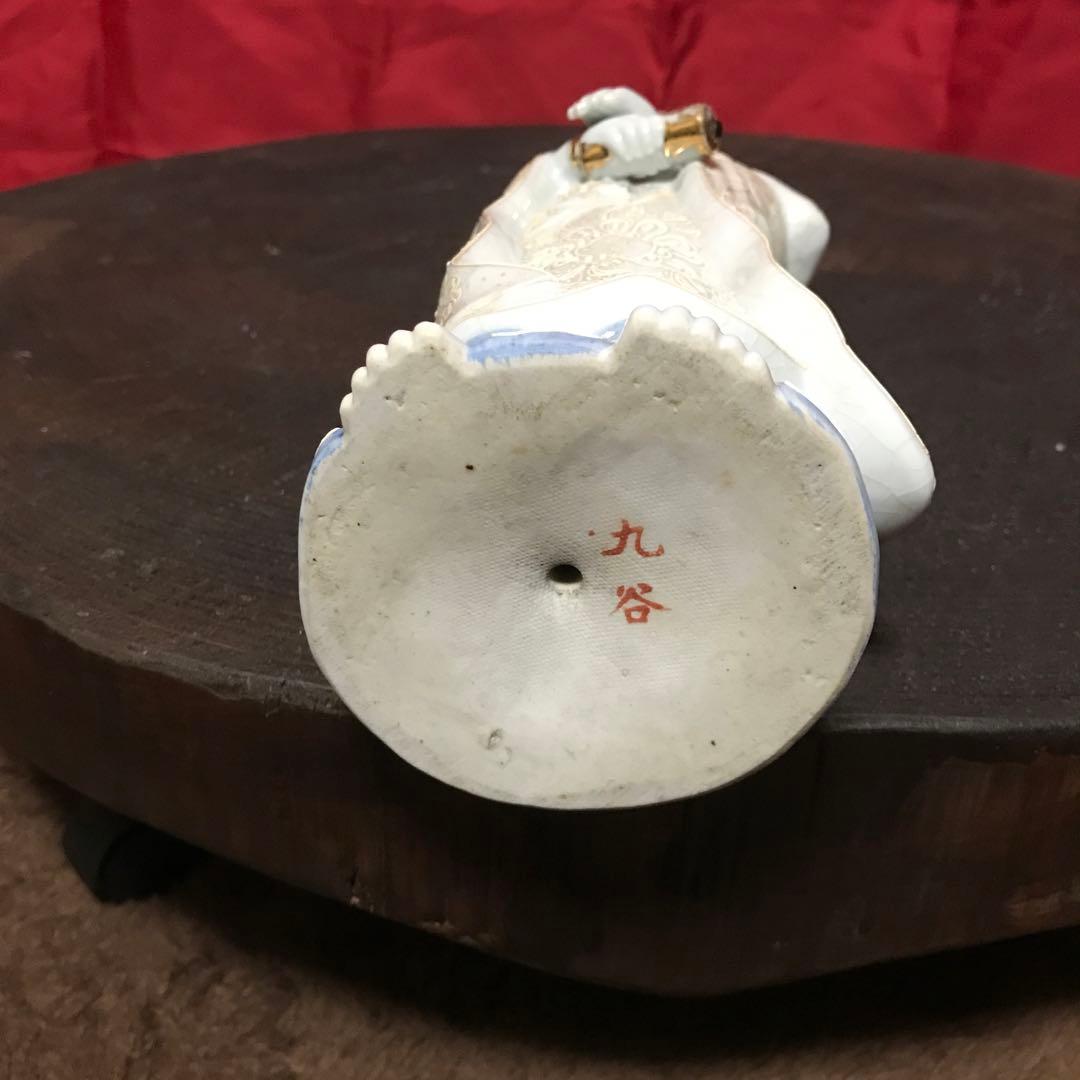 開運‼️無病息災☆仏教美術 ☆骨董九谷焼 観音立像 ♣縁起置物 ♣守護仏